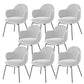 Contemporary Kitchen Dining Arm Chair Upholstered Chair for Kitchen White 8 Piece Set Clearhalo 'Dining Chairs' 'Dining Tables & Seating' 'dining_chair' 'furn' 'furn_dining_chair' 'Furniture' 'Kitchen & Dining Furniture' 6278800