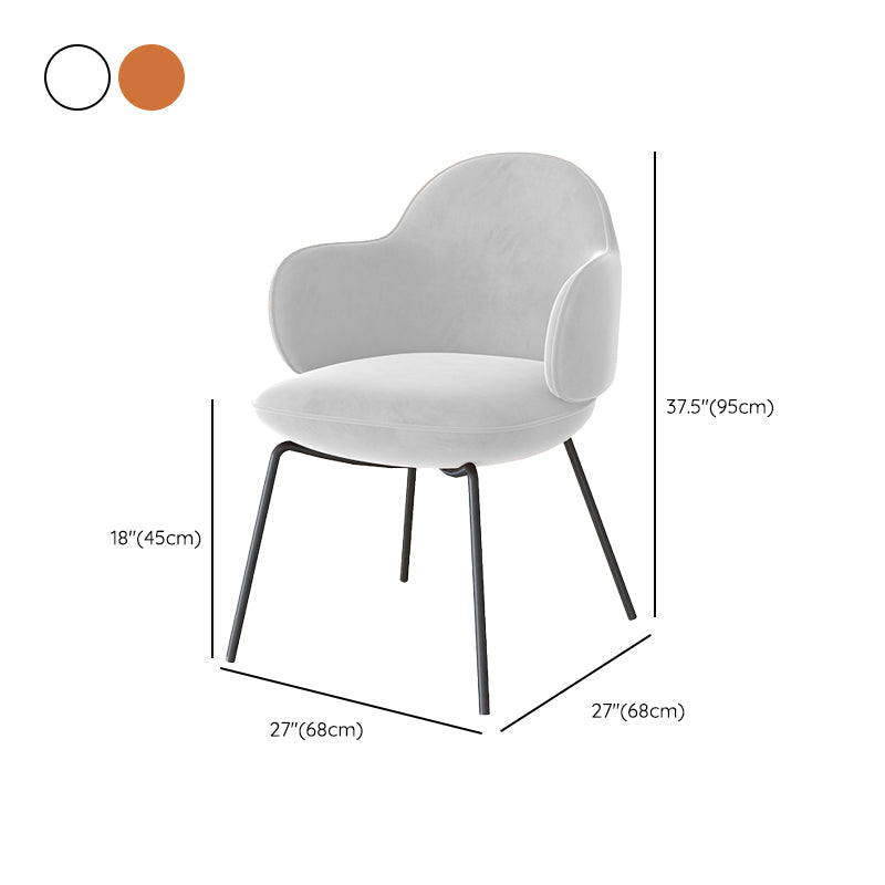 Contemporary Kitchen Dining Arm Chair Upholstered Chair for Kitchen Clearhalo 'Dining Chairs' 'Dining Tables & Seating' 'dining_chair' 'furn' 'furn_dining_chair' 'Furniture' 'Kitchen & Dining Furniture' 6278801