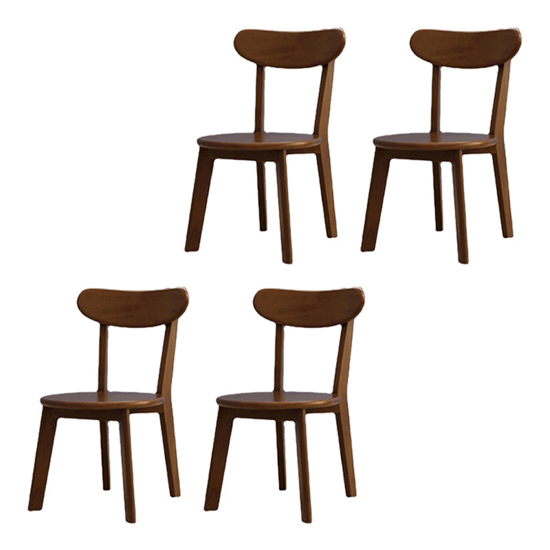 Traditional Kitchen Dining Chairs Wood Armless Dining Chairs