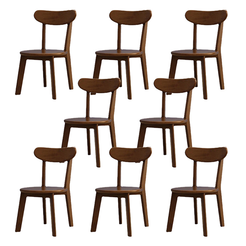 Traditional Kitchen Dining Chairs Wood Armless Dining Chairs