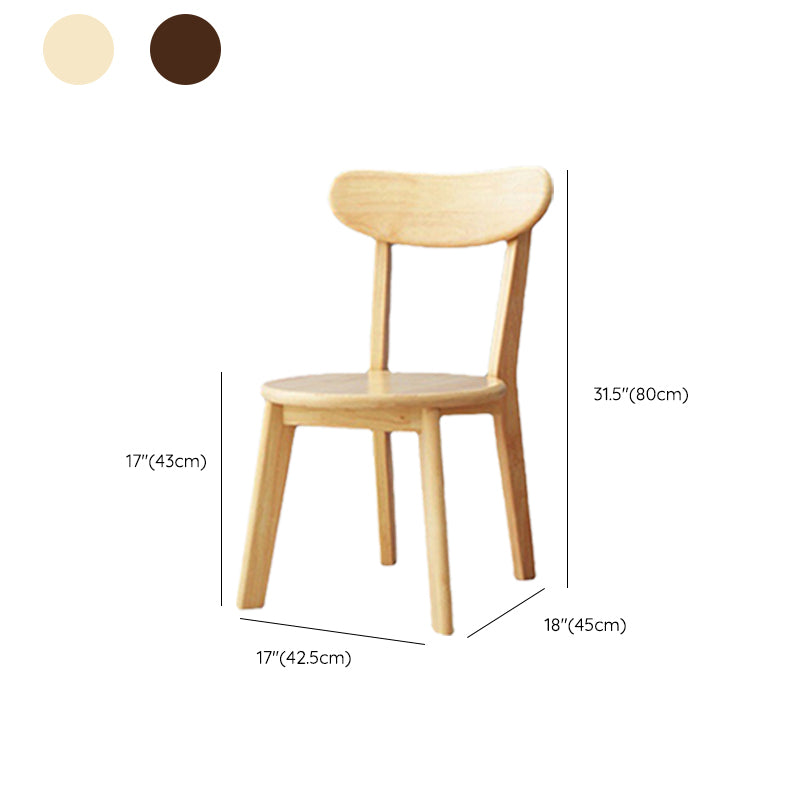 Traditional Kitchen Dining Chairs Wood Armless Dining Chairs