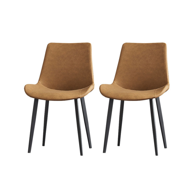 Modern 1/2/4/5/7 Pieces Dining Set Rectangle Stone Dining Table for Kitchen 2 Orange Chairs Clearhalo 'Dining Room Sets' 'Dining Tables & Seating' 'dining_room_set' 'furn' 'furn_dining_room_set' 'Furniture' 'Kitchen & Dining Furniture' 6278874