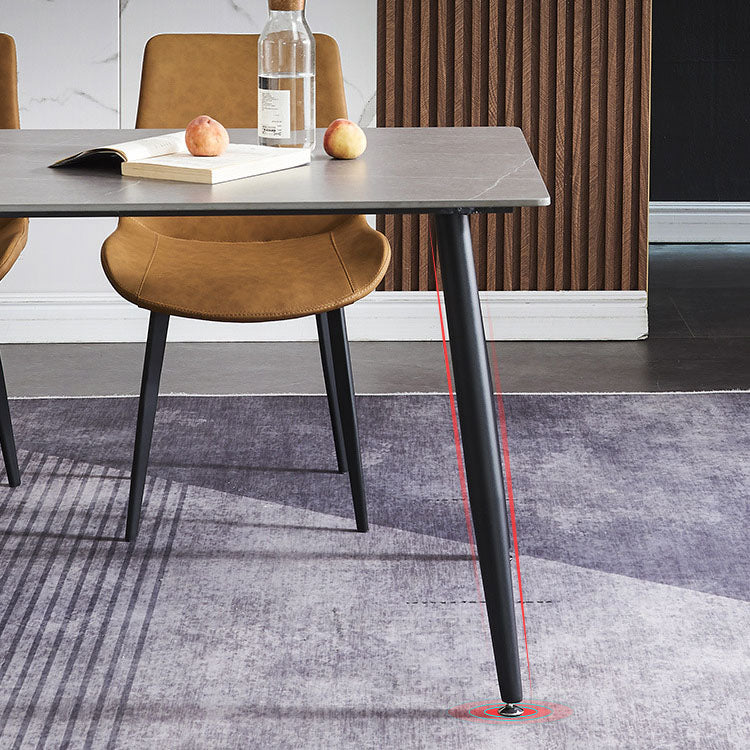 Modern 1/2/4/5/7 Pieces Dining Set Rectangle Stone Dining Table for Kitchen Clearhalo 'Dining Room Sets' 'Dining Tables & Seating' 'dining_room_set' 'furn' 'furn_dining_room_set' 'Furniture' 'Kitchen & Dining Furniture' 6278879