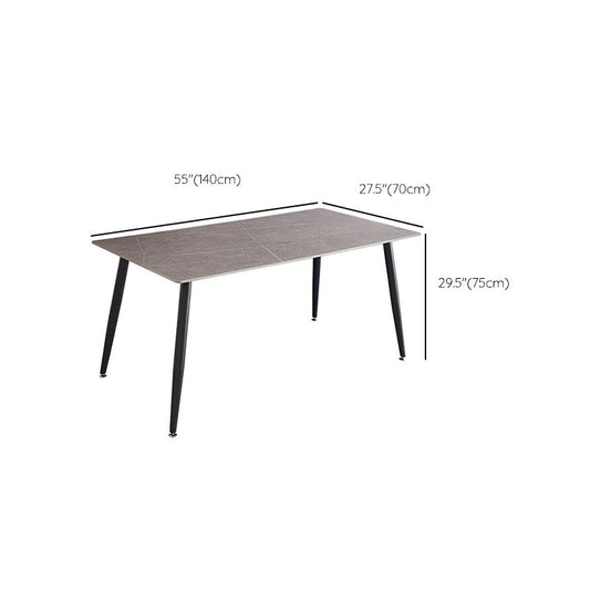 Modern 1/2/4/5/7 Pieces Dining Set Rectangle Stone Dining Table for Kitchen Clearhalo 'Dining Room Sets' 'Dining Tables & Seating' 'dining_room_set' 'furn' 'furn_dining_room_set' 'Furniture' 'Kitchen & Dining Furniture' 6278884