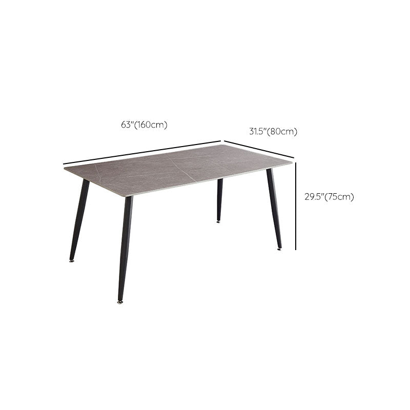 Modern 1/2/4/5/7 Pieces Dining Set Rectangle Stone Dining Table for Kitchen Clearhalo 'Dining Room Sets' 'Dining Tables & Seating' 'dining_room_set' 'furn' 'furn_dining_room_set' 'Furniture' 'Kitchen & Dining Furniture' 6278885