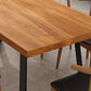 Industrial Pine Wood Dining Table Set 1/2/5/7 Pieces Brown Dinette Set for Home