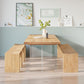 Modern 1/2/5 Pieces Dining Set Rectangle Ash Wood Dining Table for Dining Room