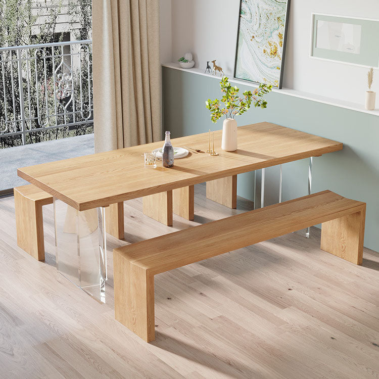 Modern 1/2/5 Pieces Dining Set Rectangle Ash Wood Dining Table for Dining Room