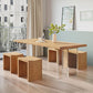 Modern 1/2/5 Pieces Dining Set Rectangle Ash Wood Dining Table for Dining Room