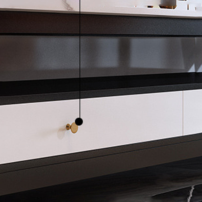 2 - Drawer and 1 - Shelf Coffee Table Rectangular Slate 4 Legs Cocktail Table Clearhalo 'Coffee & Accent Tables' 'Coffee Tables' 'coffee_tables' 'furn' 'furn_coffee_tables' 'Furniture' 'Living Room Furniture' 6279029