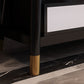 2 - Drawer and 1 - Shelf Coffee Table Rectangular Slate 4 Legs Cocktail Table Clearhalo 'Coffee & Accent Tables' 'Coffee Tables' 'coffee_tables' 'furn' 'furn_coffee_tables' 'Furniture' 'Living Room Furniture' 6279030