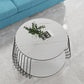 Glam Slate Geometric Coffee Table 17.7" H 1 Single Cocktail Table with Storage Clearhalo 'Coffee & Accent Tables' 'Coffee Tables' 'coffee_tables' 'furn' 'furn_coffee_tables' 'Furniture' 'Living Room Furniture' 6279037