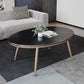 Glam Slate Geometric Coffee Table 17.7" H 1 Single Cocktail Table with Storage Black Gold Clearhalo 'Coffee & Accent Tables' 'Coffee Tables' 'coffee_tables' 'furn' 'furn_coffee_tables' 'Furniture' 'Living Room Furniture' 6279038