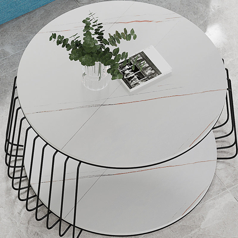 Glam Slate Geometric Coffee Table 17.7" H 1 Single Cocktail Table with Storage Clearhalo 'Coffee & Accent Tables' 'Coffee Tables' 'coffee_tables' 'furn' 'furn_coffee_tables' 'Furniture' 'Living Room Furniture' 6279041