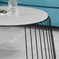 Glam Slate Geometric Coffee Table 17.7" H 1 Single Cocktail Table with Storage Clearhalo 'Coffee & Accent Tables' 'Coffee Tables' 'coffee_tables' 'furn' 'furn_coffee_tables' 'Furniture' 'Living Room Furniture' 6279043