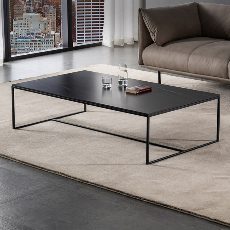 Table basse rectangulaire Trestle 1, finition noire ardoise