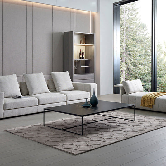 Trestle 1 tavolino rettangolare tavolino nero tavolino