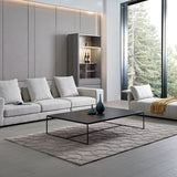 架台1シングルコーヒーテーブル長方形のスレートブラックフィニッシュコーヒーテーブル