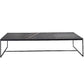 Table basse rectangulaire Trestle 1, finition noire ardoise