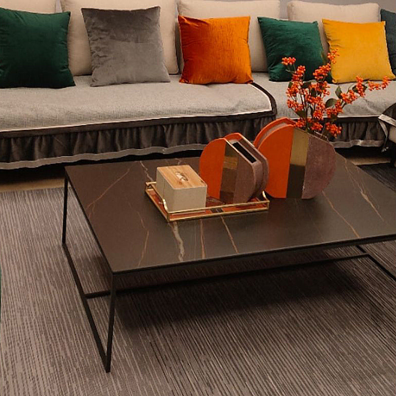 Table basse rectangulaire Trestle 1, finition noire ardoise