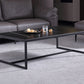 Table basse rectangulaire Trestle 1, finition noire ardoise