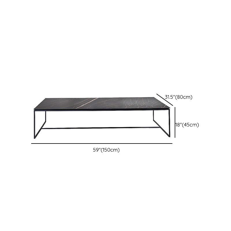 Table basse rectangulaire Trestle 1, finition noire ardoise