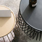 Metal Geometric Coffee Table Mid-Century Modern Frame Cocktail Table with Storage