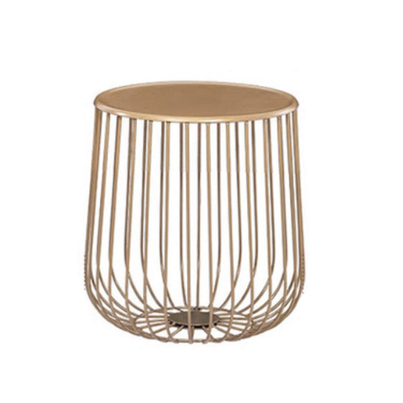 Metal Geometric Coffee Table Mid-Century Modern Frame Cocktail Table with Storage