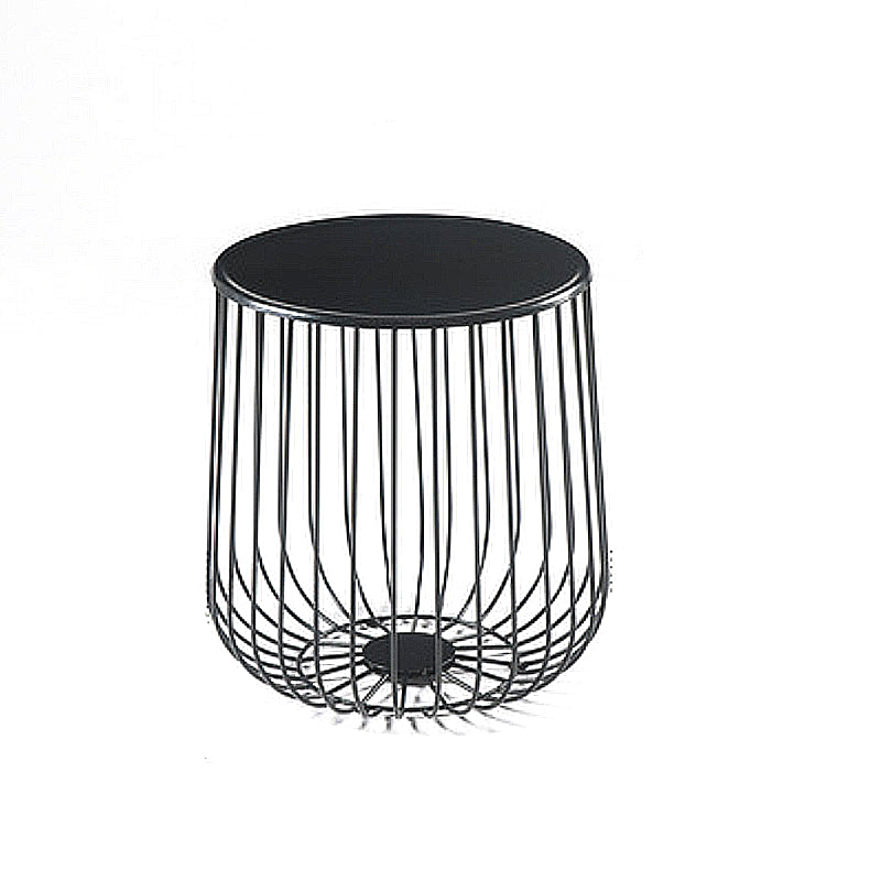 Metal Geometric Coffee Table Mid-Century Modern Frame Cocktail Table with Storage