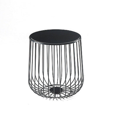 Metal Geometric Coffee Table Mid-Century Modern Frame Cocktail Table with Storage