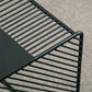 Mesa de centro cuadrada con 2 nidos y estante, juego de mesa de centro con estructura de hierro de mediados de siglo