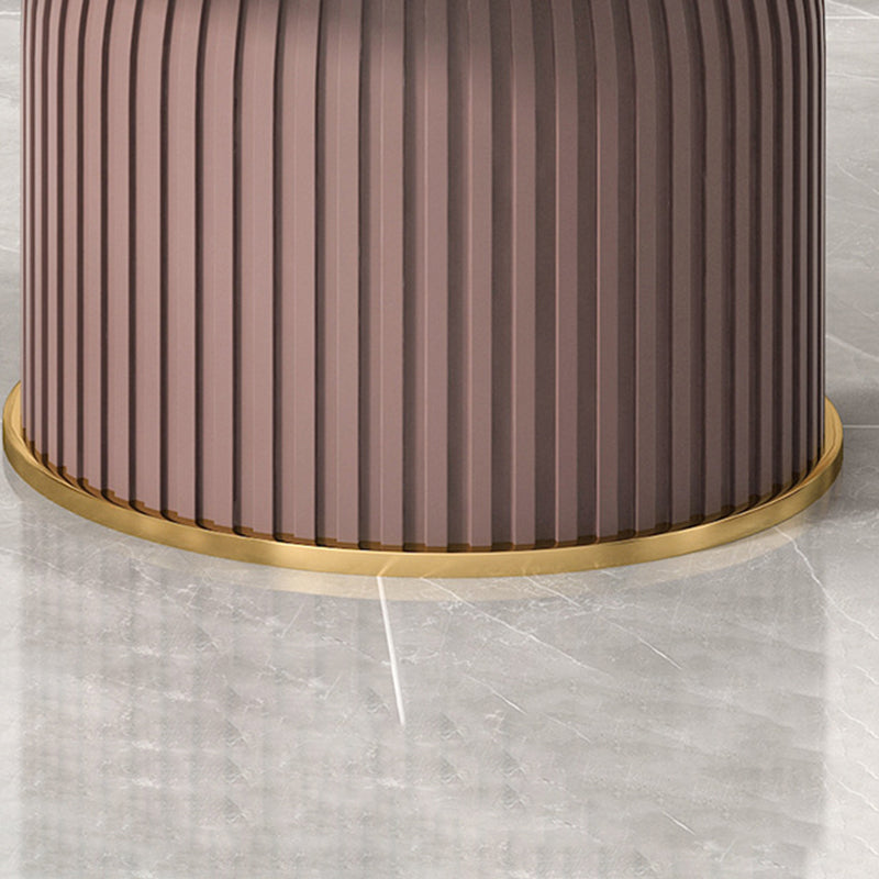 Pedestal 2 Piece Bunching Coffee Tables Glam Slate Top Cocktail Table Set