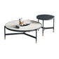 3 Legs 2 Piece Bunching Coffee Tables Minimalist Round Stone Cocktail Table Clearhalo 'Coffee & Accent Tables' 'Coffee Tables' 'coffee_tables' 'furn' 'furn_coffee_tables' 'Furniture' 'Living Room Furniture' 6279188