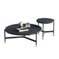 3 Legs 2 Piece Bunching Coffee Tables Minimalist Round Stone Cocktail Table Clearhalo 'Coffee & Accent Tables' 'Coffee Tables' 'coffee_tables' 'furn' 'furn_coffee_tables' 'Furniture' 'Living Room Furniture' 6279190