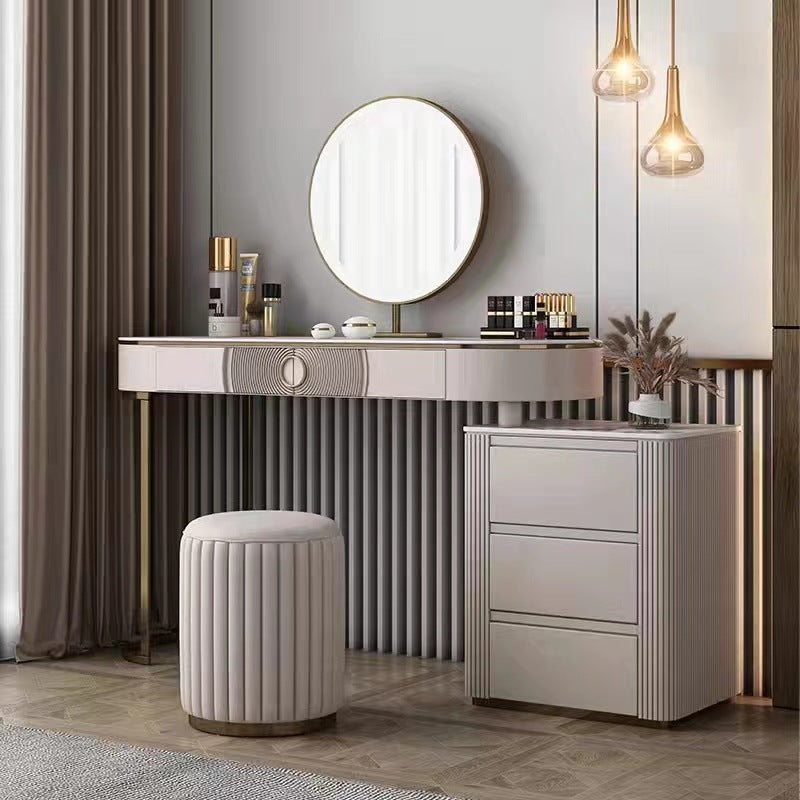 Modern White Vanity Desk met 5 opbergladen 15,74 "brede houten ijdelheidsset