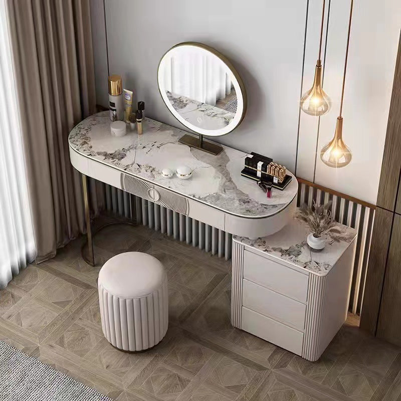 Modern White Vanity Desk met 5 opbergladen 15,74 "brede houten ijdelheidsset