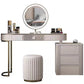 Modern White Vanity Desk with 5 Storage Drawers 15.74" Wide Wood Vanity Set