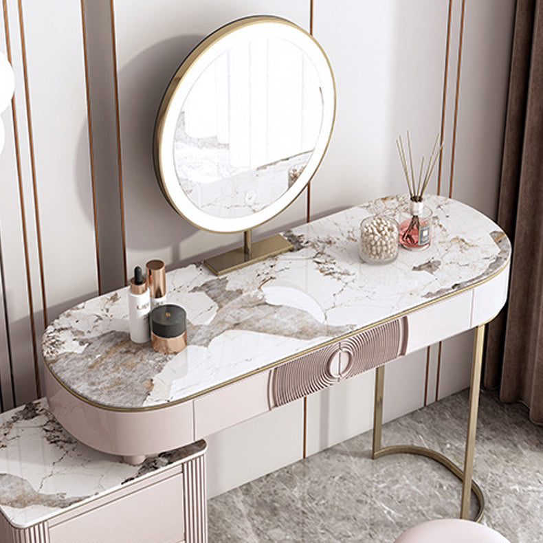 Bureau de vanité blanche moderne avec 5 tiroirs de rangement 15,74 "de largeur de vanité en bois de large