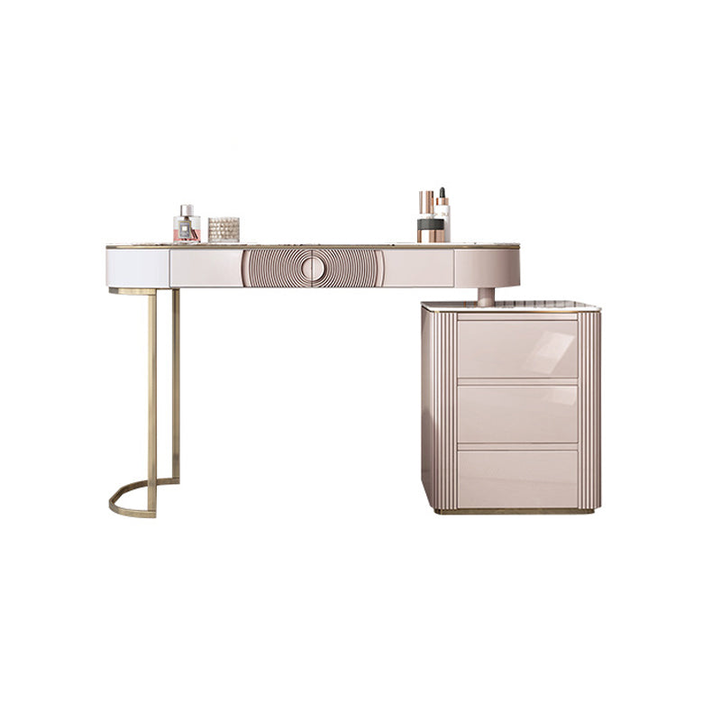 Bureau de vanité blanche moderne avec 5 tiroirs de rangement 15,74 "de largeur de vanité en bois de large