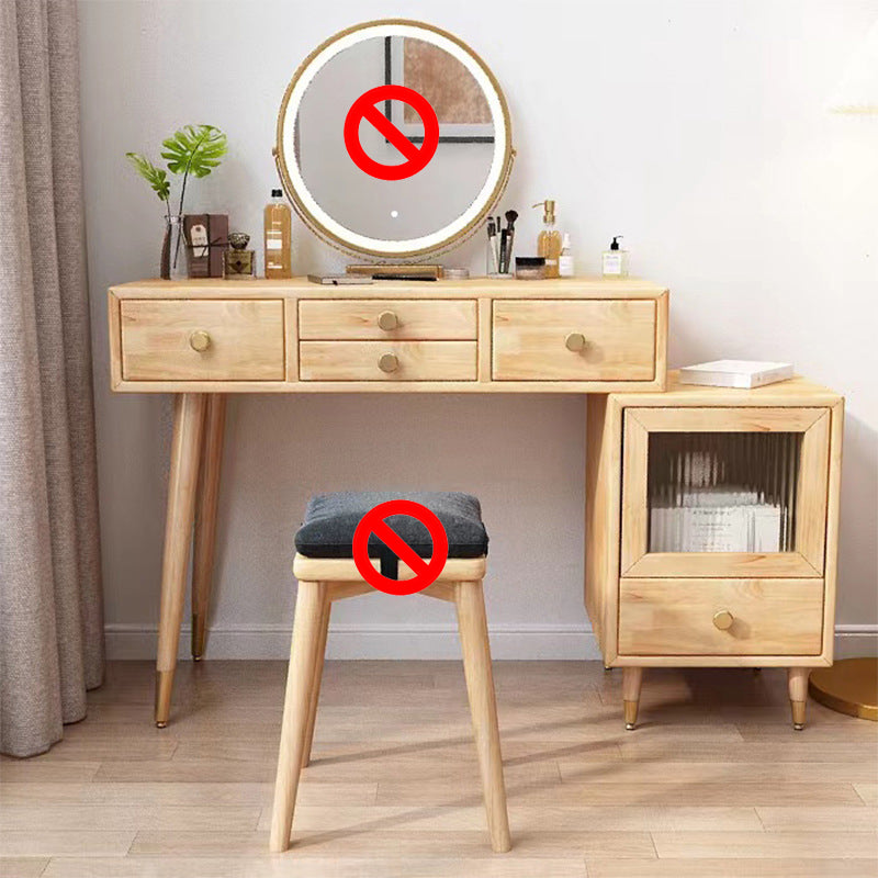 Cassetti di vanità in legno massiccio tavolo da bagno semplice