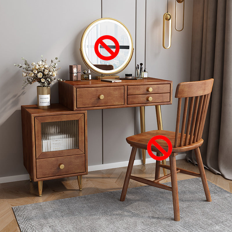 Cassetti di vanità in legno massiccio tavolo da bagno semplice