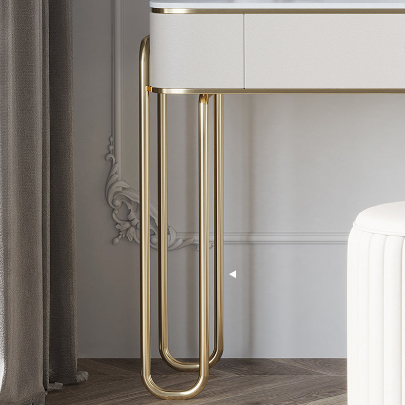 17,71 "Vanity di vanità per trucco largo set di vanità in legno bianco con 4 cassetti