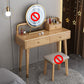 Table de vanité en bois en caoutchouc scandinave avec tiroirs