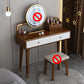 Scandinavian Rubber Wood Vanity Table with Drawers Dressing Table