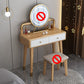 Table de vanité en bois en caoutchouc scandinave avec tiroirs