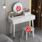 Scandinavian Rubber Wood Vanity Table with Drawers Dressing Table
