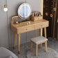Scandinavian Rubber Wood Vanity Table with Drawers Dressing Table