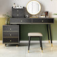 Black Make-up Vanity 15.74" Wide Wood Vanity Set with Storage Drawers