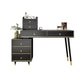 Black Make-up Vanity 15.74" Wide Wood Vanity Set with Storage Drawers