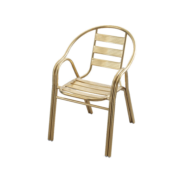 Basic Four Leg Lounge Chair Arms Included Chair with Cushion Gold 1 Piece Clearhalo 'Accent Chairs' 'accent_chairs' 'Chairs & Seating' 'furn' 'furn_accent_chairs' 'Furniture' 'Living Room Furniture' 6279461